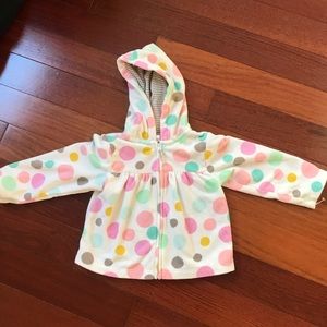 Toddler fleece hoodie.
